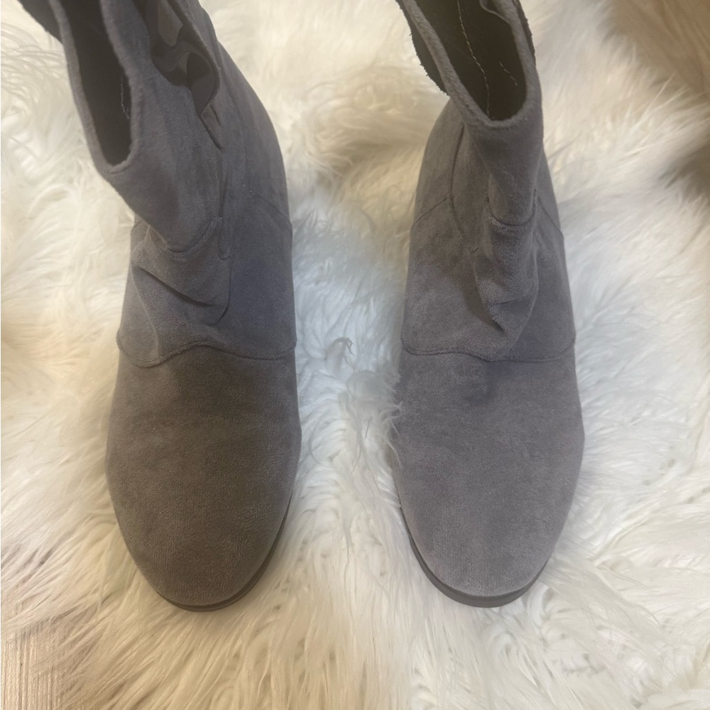 Gray Suede Women's Boots